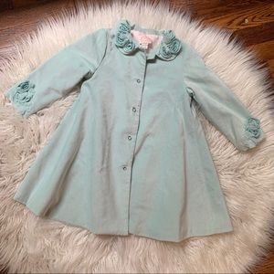 Light aqua fancy velvet coat